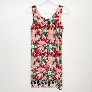 Rainbow Jo Hawaii Floral Rayon Sleeveless Tank Dress